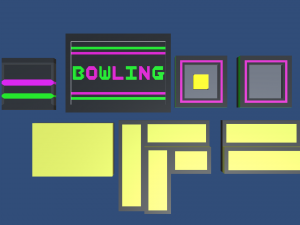 low poly bowling alley Model 3D