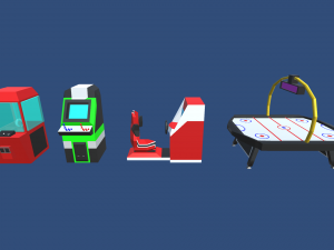 low poly bowling alley Model 3D