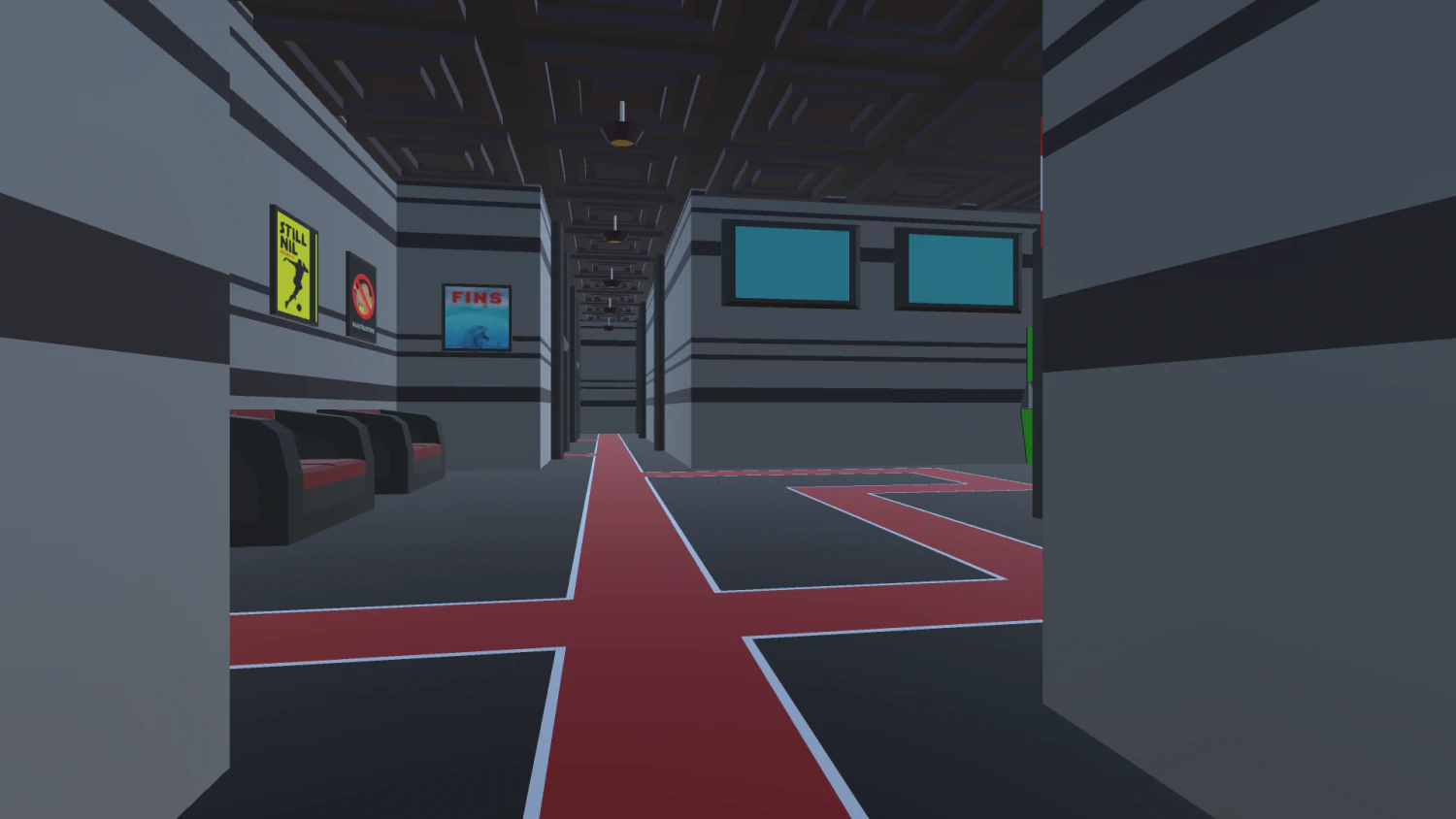 low poly cinema theatre 3D Model .c4d .max .obj .3ds .fbx .stl .blend 
