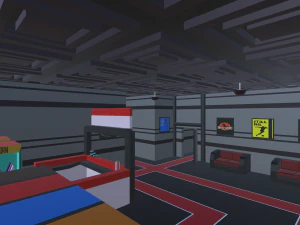 low poly cinema theatre 3D Model