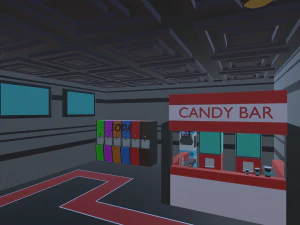 low poly cinema theatre 3D Model