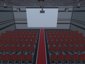 low poly cinema theatre 3Dモデル