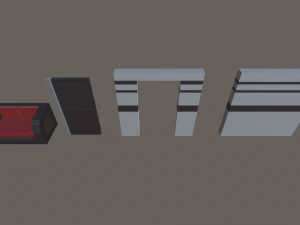 low poly cinema theatre 3D Model