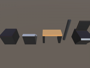 low poly cinema theatre 3Dモデル