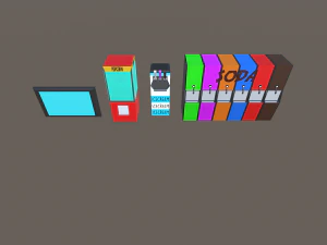 low poly cinema theatre 3D Model