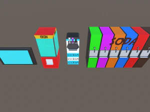 low poly cinema theatre 3D Model