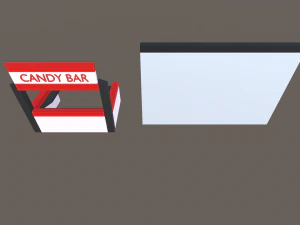 low poly cinema theatre 3D Model