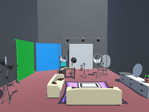 low poly photography studio Model 3D