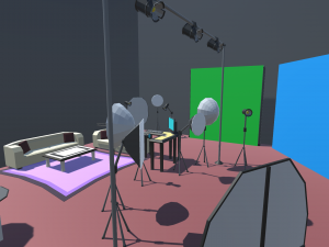 low poly photography studio Model 3D