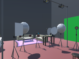 low poly photography studio Model 3D