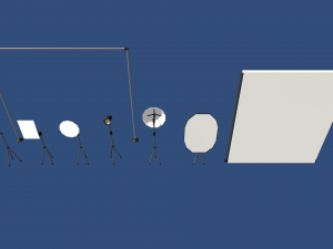 low poly photography studio Model 3D