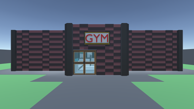 low poly gym Model 3D .c4d .max .obj .3ds .fbx .stl .blend 