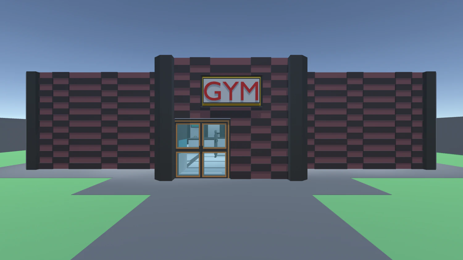 low poly gym 3D Model .c4d .max .obj .3ds .fbx .stl .blend 