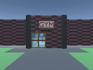 low poly gym 3D Model