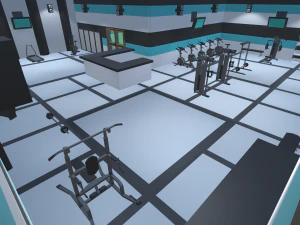 low poly gym 3D Model