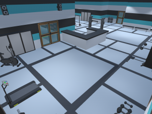 low poly gym Model 3D