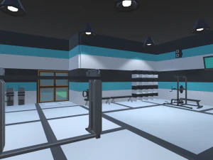 low poly gym 3D Model