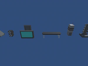 low poly gym 3D Model