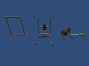 low poly gym Model 3D