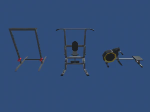 low poly gym 3D Model