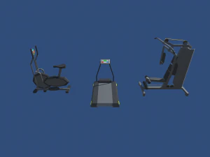 low poly gym 3D Model