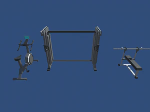 low poly gym 3D Model