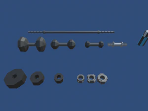 low poly gym 3D Model