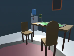 bureau low poly Modèle 3D