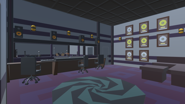 low poly music studio 3D Model .c4d .max .obj .3ds .fbx .stl .blend 