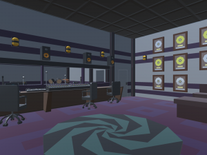 low poly music studio 3D 모델