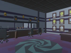 로우 폴리 음악 스튜디오 3D 모델