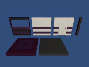 low poly music studio 3D Model