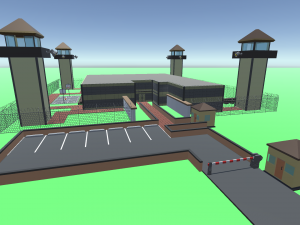low poly jail 3D 모델