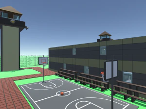 low poly jail 3D Model