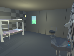 low poly jail 3D 모델