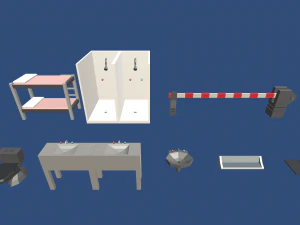 low poly jail 3D Model
