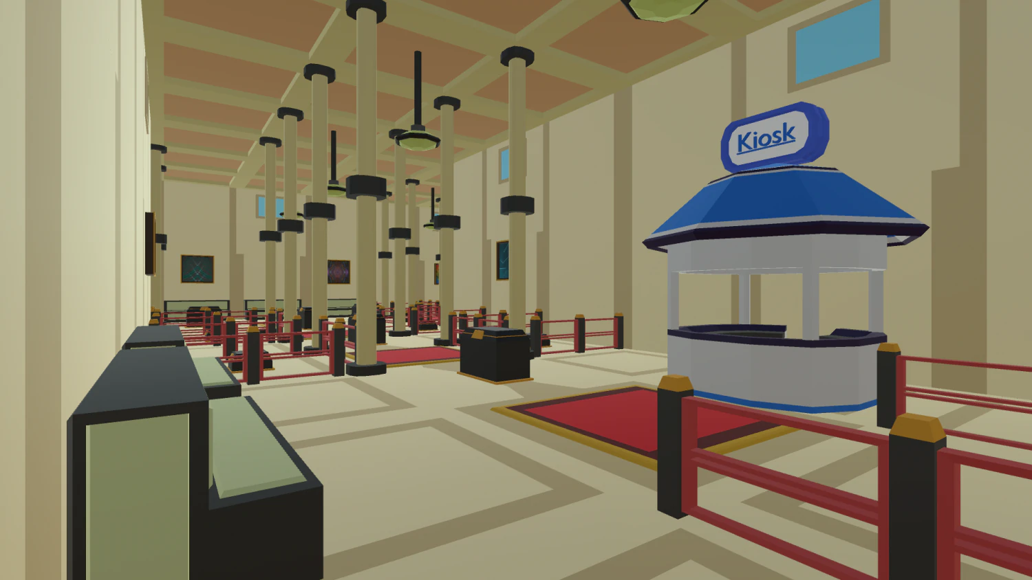 low poly gallery 3D Model .c4d .max .obj .3ds .fbx .stl .blend