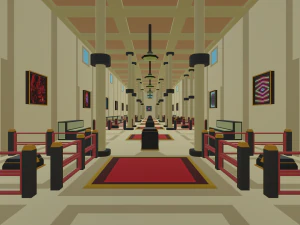 low poly gallery 3D Model