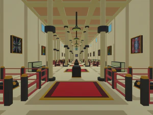 low poly gallery 3D Model