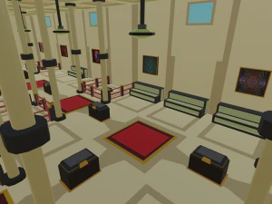 low poly gallery 3D Model