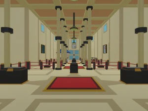 low poly gallery 3D Model