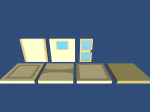 low poly gallery 3D Model