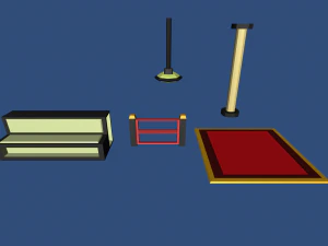 low poly gallery 3D Model