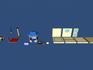 low poly gallery 3D Model
