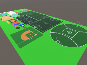 low poly sports 3D Model