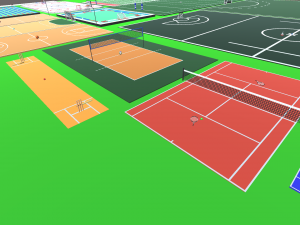 low poly sports 3D Model