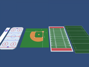 low poly sports 3D Model