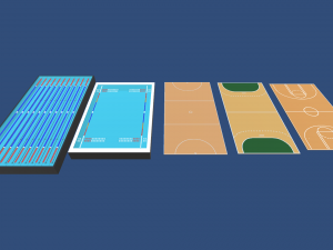 low poly sports 3D Model