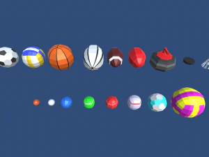 low poly sports 3D Model