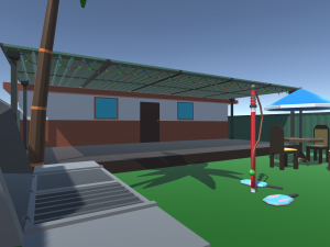 low poly pool party 3Dモデル